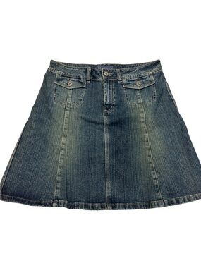 Vintage Y2K Baccini Denim A-Line Skirt